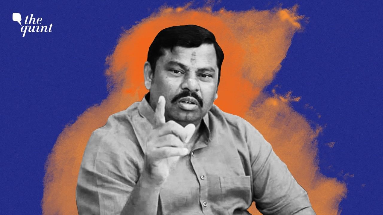 <div class="paragraphs"><p>In back-to-back blows to Bharatiya Janata Party (BJP) MLA T Raja Singh on Tuesday, 23 August, the legislator was arrested by Hyderabad Police, and later suspended from the party for allegedly making derogatory remarks against Prophet Muhammad.</p></div>