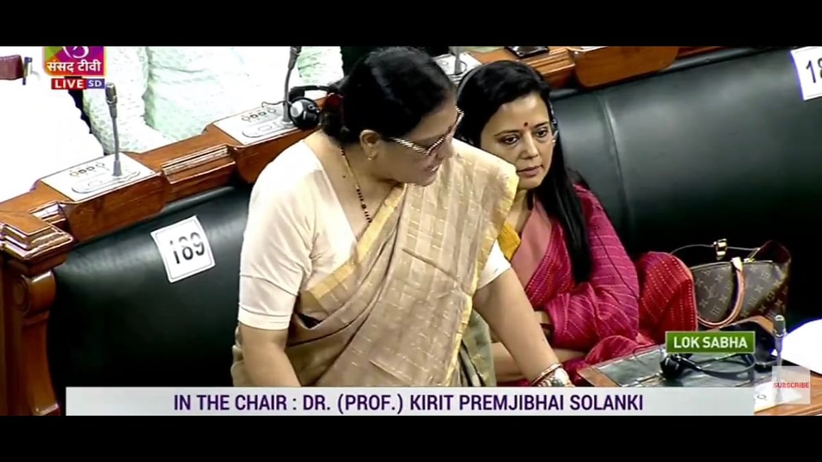 A video of TMC MP Mahua Moitra putting her Louis Vuitton bag under the  table when “mehengai was being discussed in the Lok Sabha has been…