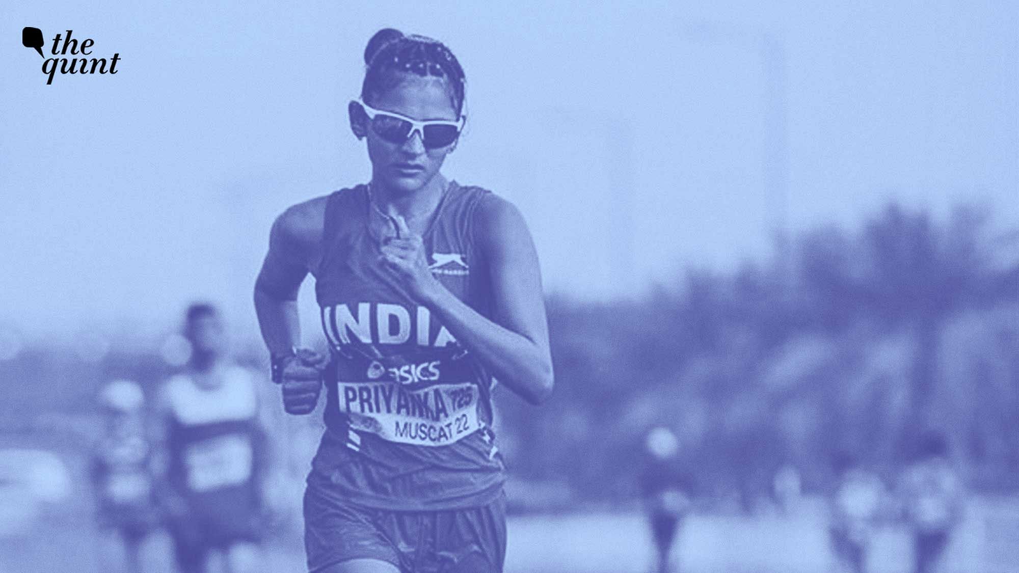 <div class="paragraphs"><p>Priyanka Goswami of India clocked a personal best to win silver in the women's 10,000m race walk at the 2022 Commonwealth Games on Saturday.&nbsp;</p></div>