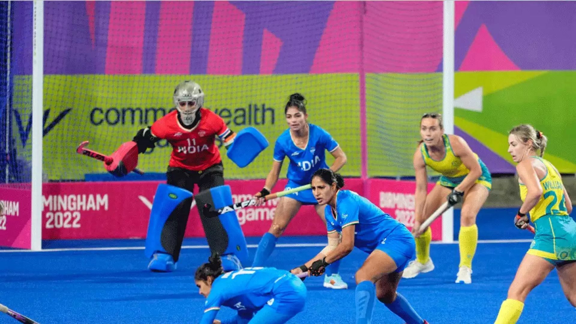 <div class="paragraphs"><p>India women's hockey team during their sem-final clash against Australia at 2022 Commonwealth Games in Birmingham.&nbsp;</p></div>