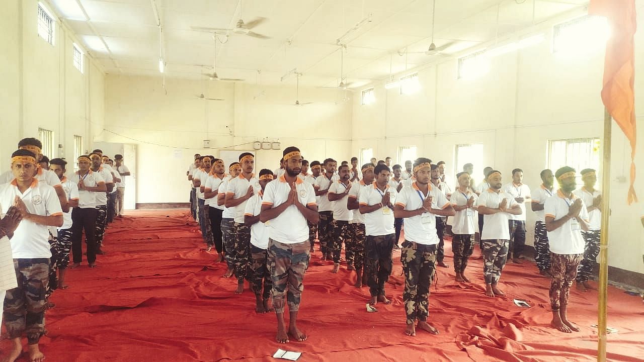 <div class="paragraphs"><p>A yoga session at the camp.</p></div>