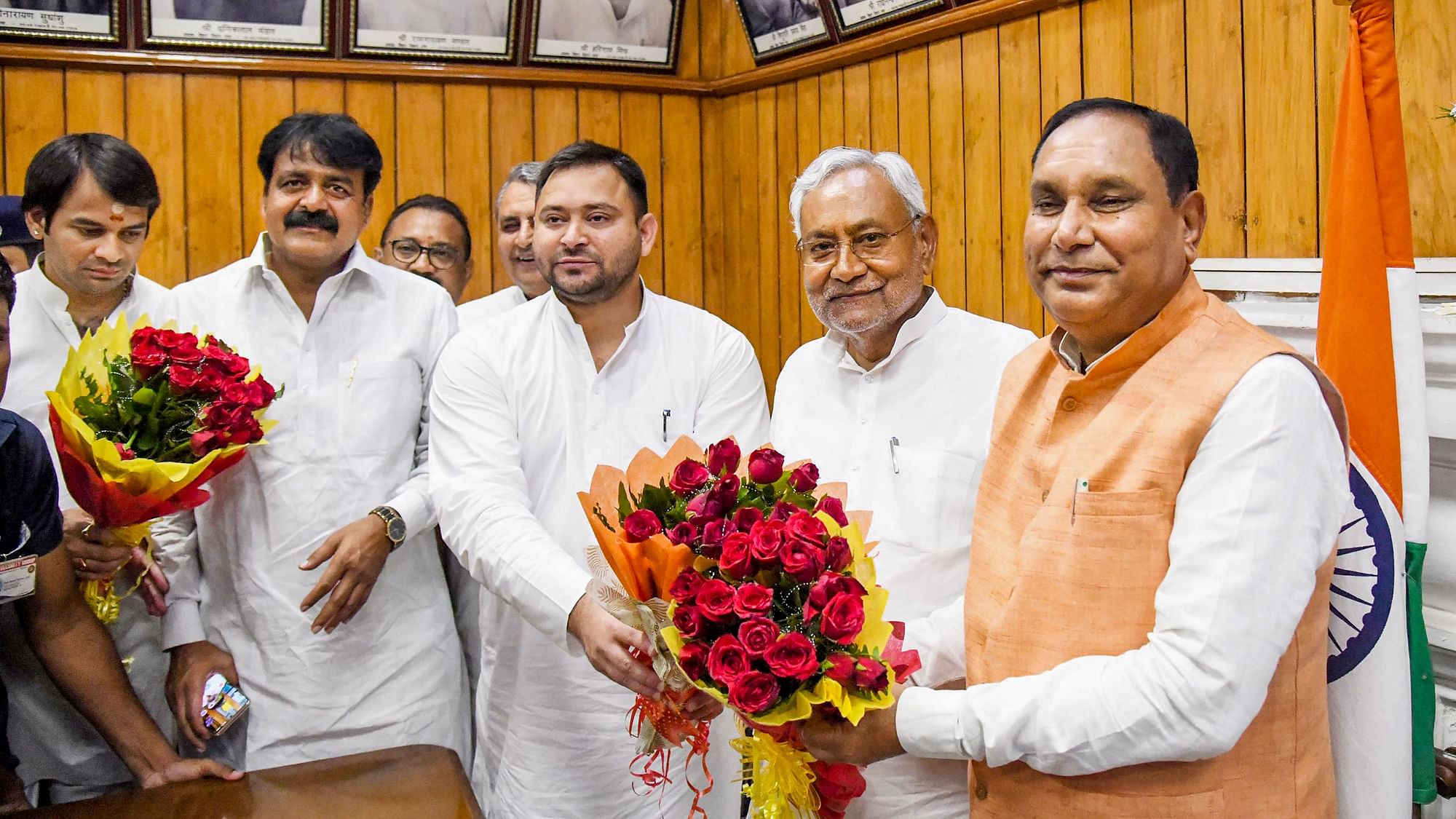 <div class="paragraphs"><p>The Bihar Chief Minister <a href="https://www.thequint.com/topic/nitish-kumar">Nitish Kumar</a>-led newly formed Bihar government proved its majority in the floor test held on Wednesday, 24 August, with the support of 160 MLAs.</p></div>