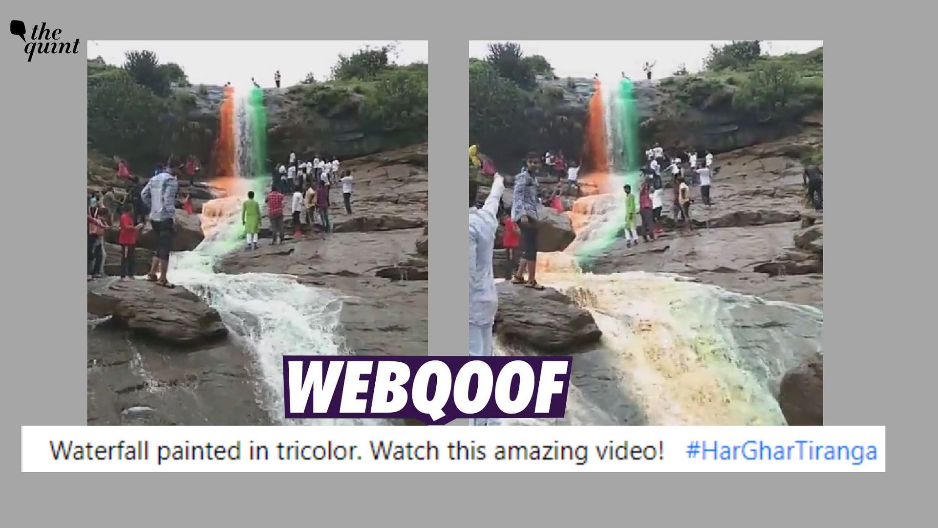 <div class="paragraphs"><p>The claim suggests that people recreating the Tricolour in the waterfall happened recently</p></div>