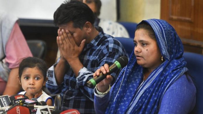 <div class="paragraphs"><p>Bilkis Bano at a press conference in New Delhi in 2019.&nbsp;</p></div>
