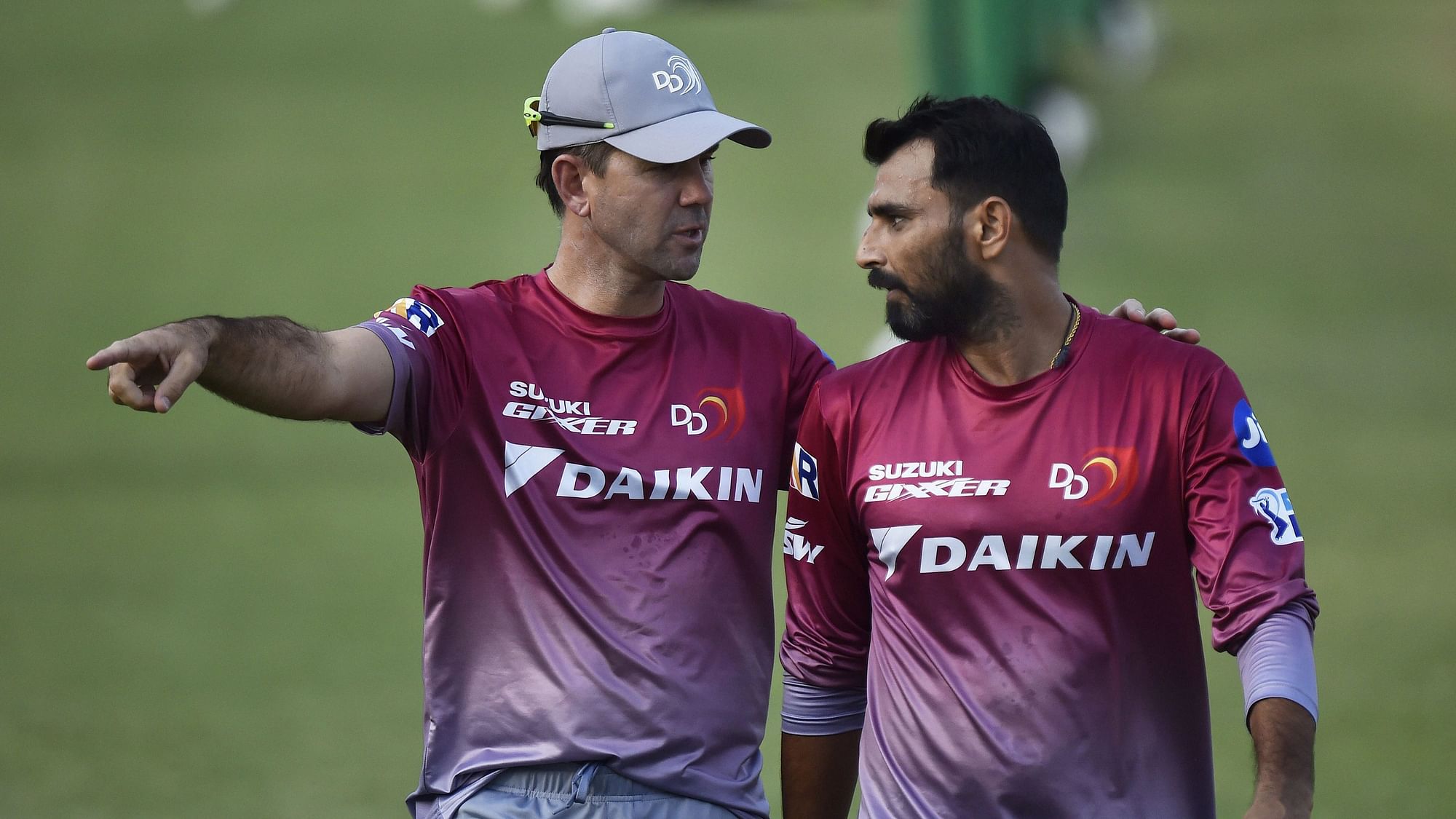 <div class="paragraphs"><p>A file photo of former Australian skipper Ricky Ponting and Indian pacer Mohammed Shami during the pair's stint with IPL side Delhi Daredevils.&nbsp;&nbsp;</p></div>