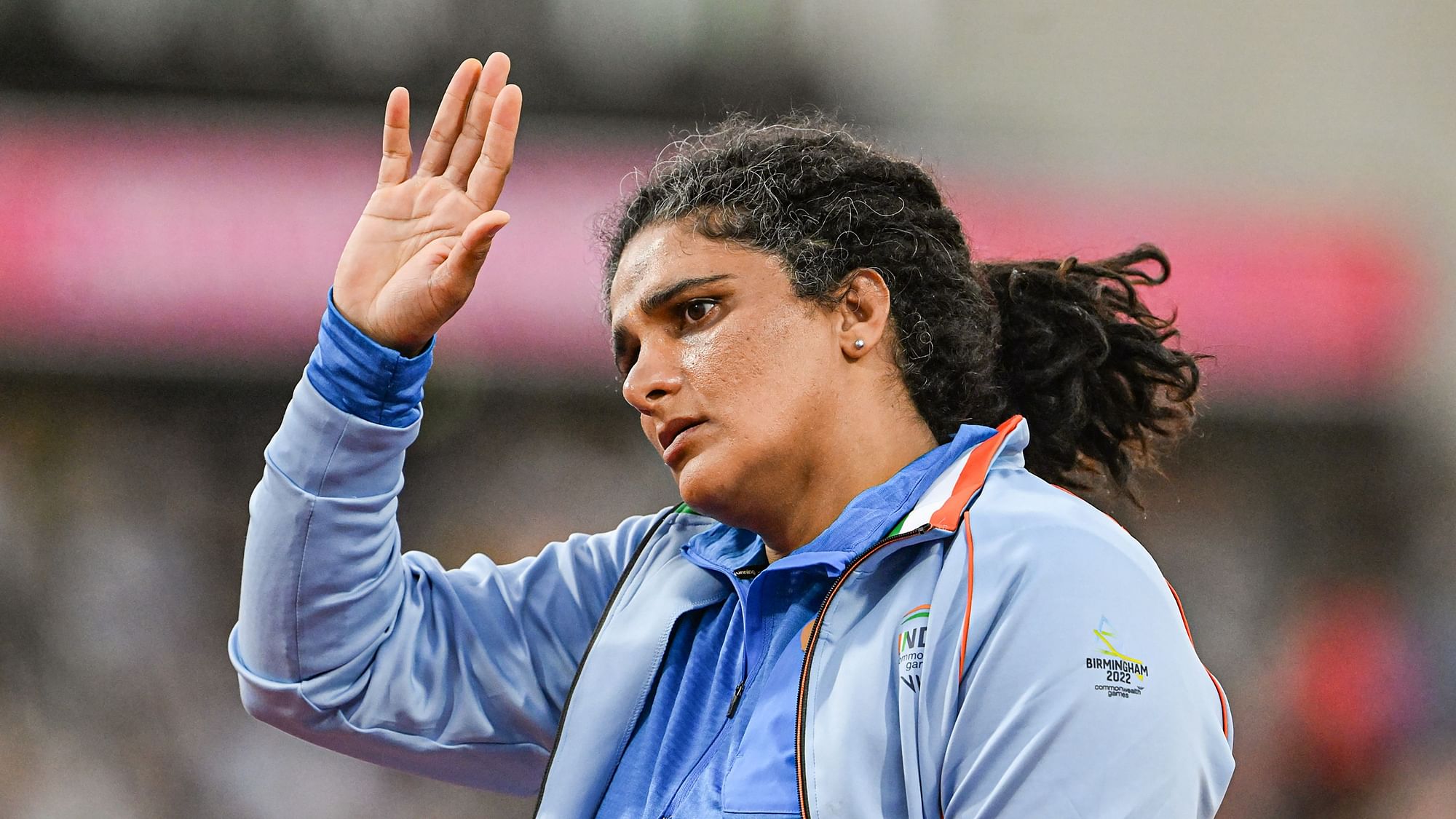 <div class="paragraphs"><p>India's Seema Punia during the women's discus throw final event at the 2022 Commonwealth Games in Birmingham.</p></div>