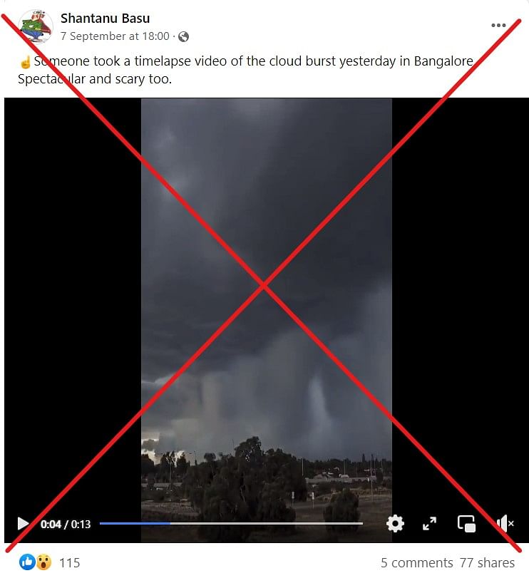 This video dates back to 2020 and shows a time-lapse video of a storm in Australia. 