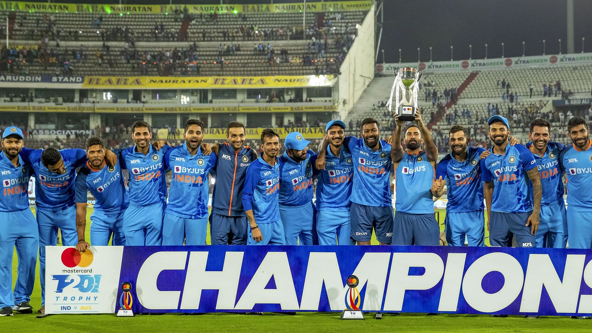 <div class="paragraphs"><p>Team India emerged victorious in the recently concluded three-match T20I series against Australia.&nbsp;</p></div>