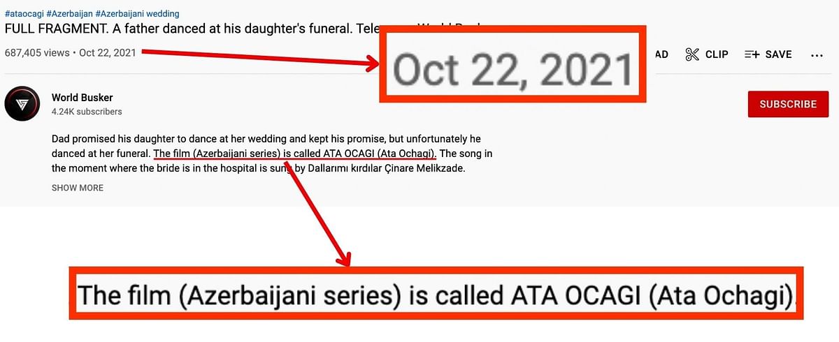 The video is from a TV series called 'Ata Ocagi'.