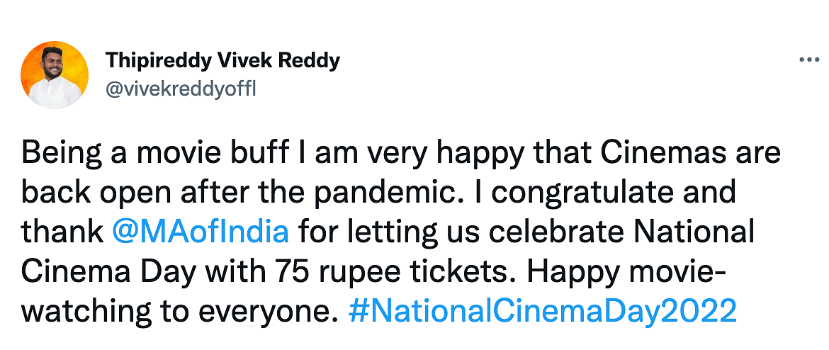 The cost for tickets are slashed to Rs 75 in more than 4,000 screens participating in National Cinema Day.