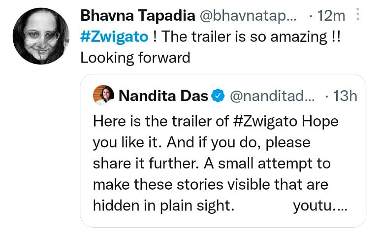 'Zwigato' starring Kapil Sharma and Shahana Goswami, is directed by Nandita Das. 