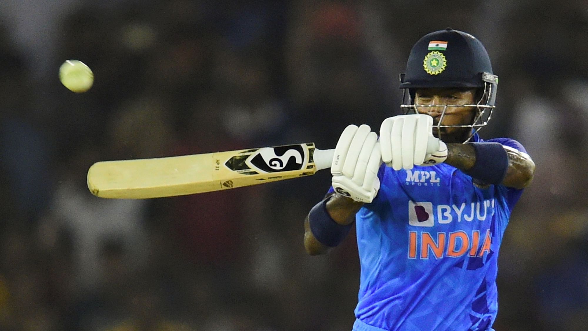 <div class="paragraphs"><p>All-rounder Hardik Pandya was in sensational form with the bat against Australia in the first T20I at Mohali.&nbsp;</p></div>