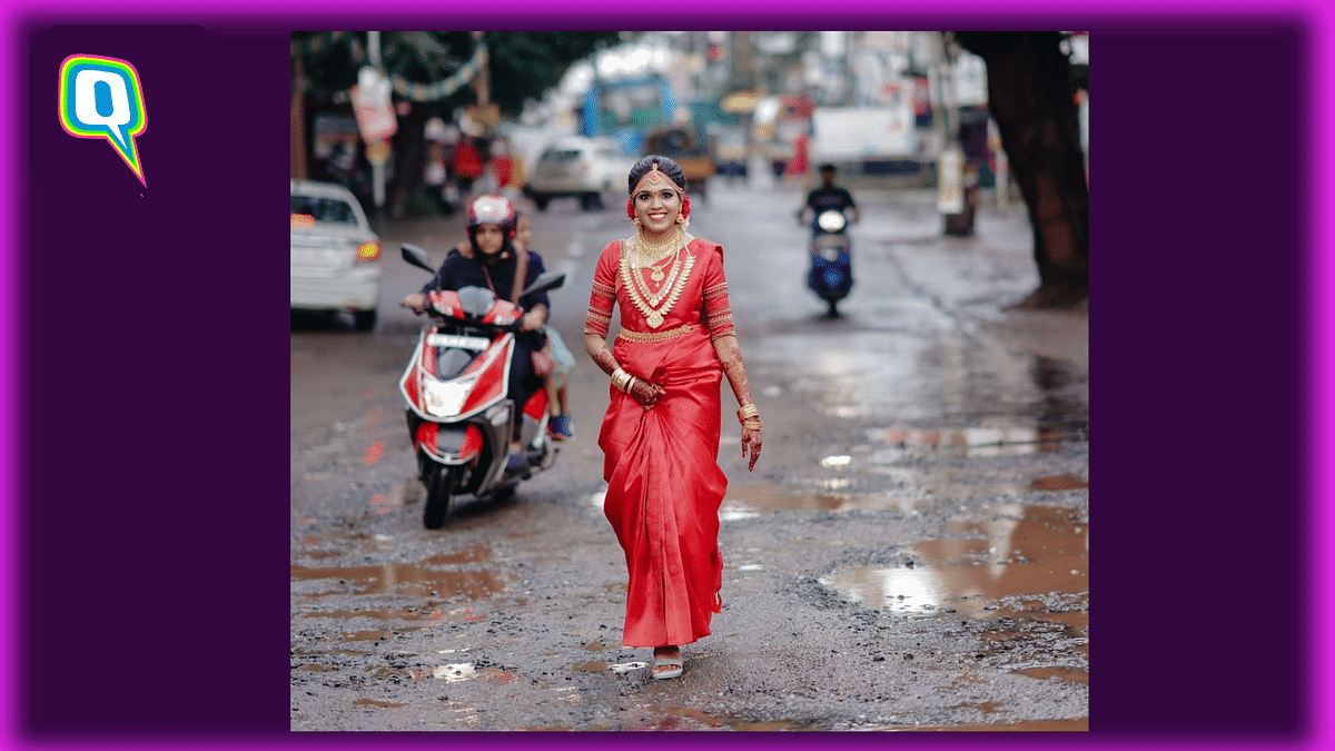 Kerala Bride’s Photoshoot on Pothole-Riddled Road Goes Viral