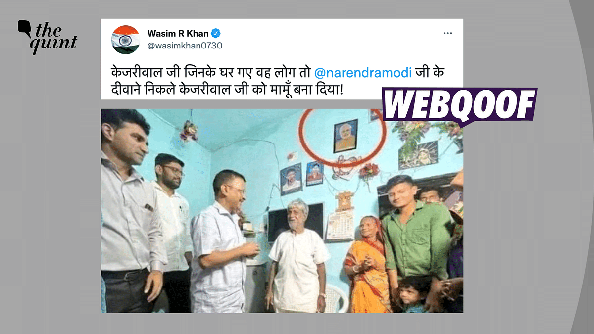 Photo Showing PM Modi's Portrait at Ahmedabad Rickshaw Driver's Home Is Doctored