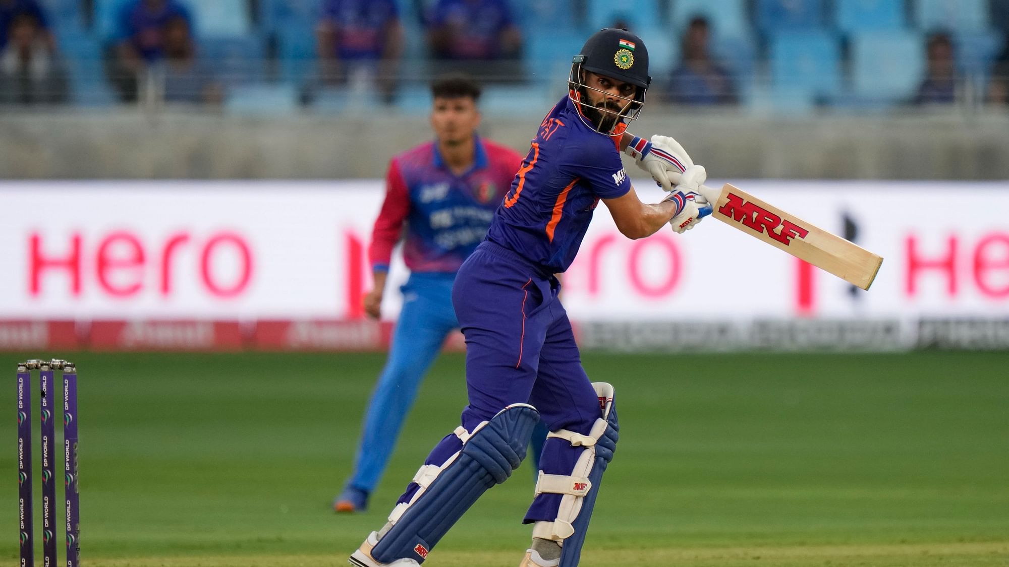 <div class="paragraphs"><p>Virat Kohli plays a shot during India's Asia Cup match against Afghanistan on Thursday.</p></div>