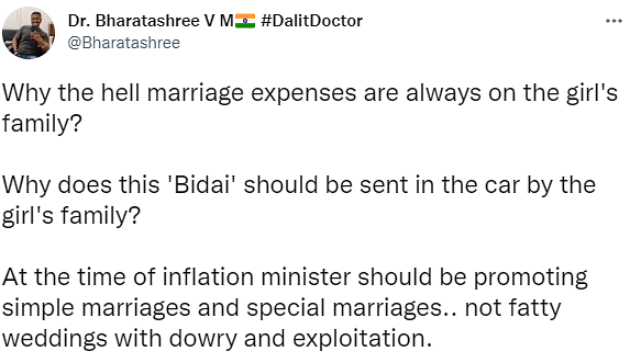The 'promotion' has over 9,26,000 views on Twitter alone, with people asking if the government is endorsing dowry.