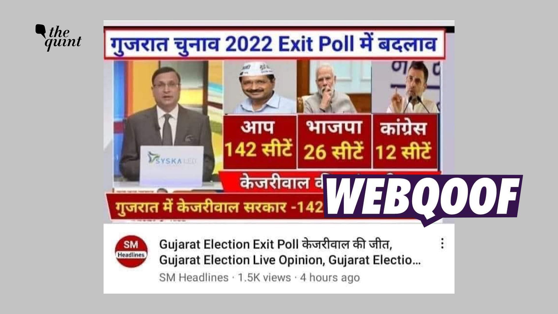 <div class="paragraphs"><p>The thumbnail being shared is manipulated and no exit polls have been held so far.&nbsp;</p></div>