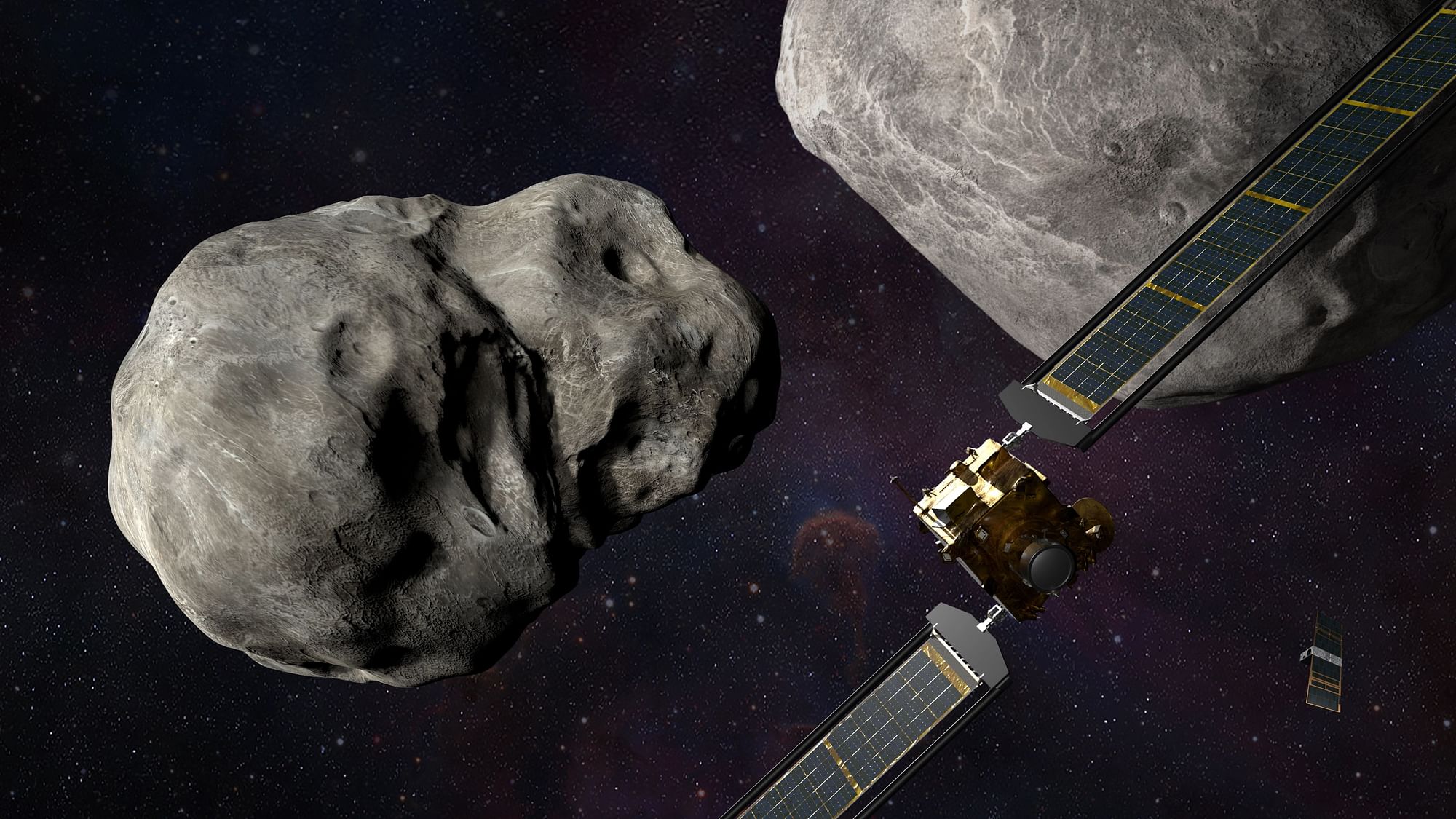 <div class="paragraphs"><p>NASA’s Double Asteroid Redirection Test (DART) successfully slammed into an asteroid on Monday in an attempt to alter the latter's course.</p></div>