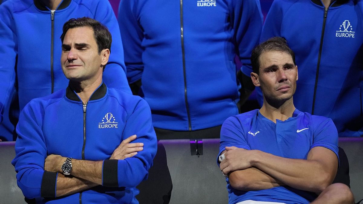 Watch: Roger and Rafael Nadal Can't Hold Back Tears as Federer Retires