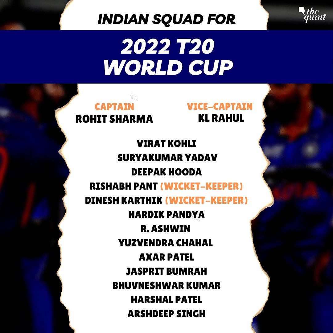 BCCI announced the Indian squad for the upcoming T20 World Cup 2022. Jasprit Bumrah and Harshal Patel return.