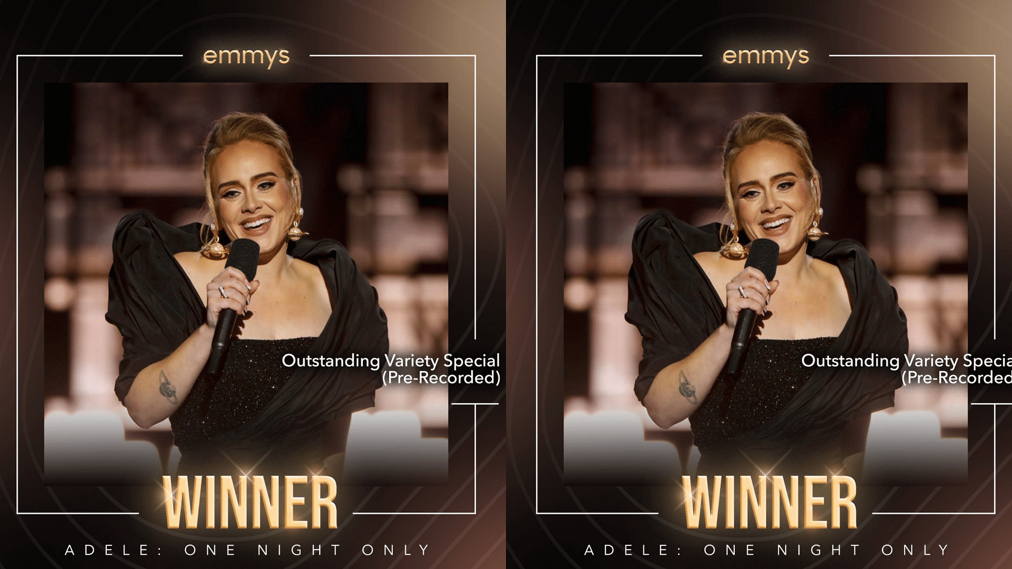 <div class="paragraphs"><p>Adele bags a Creative Arts Emmy award for her CBS special, <em>One Night Only.</em></p></div>