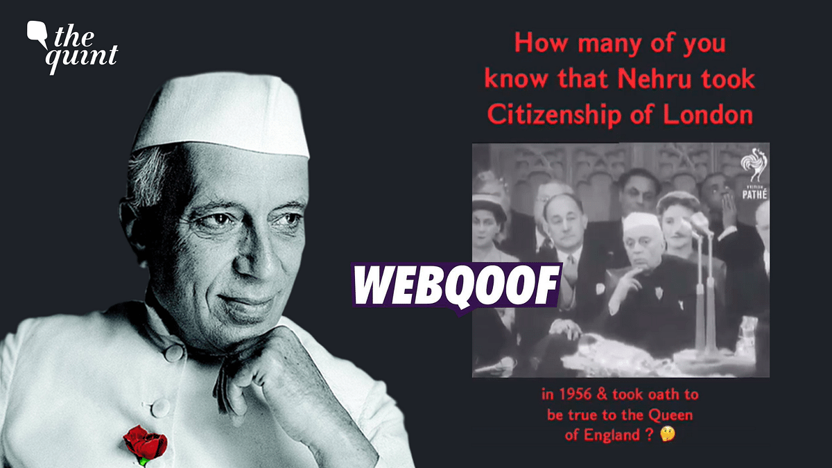 Video Shows Jawaharlal Nehru Receiving an Award and Not Citizenship of England