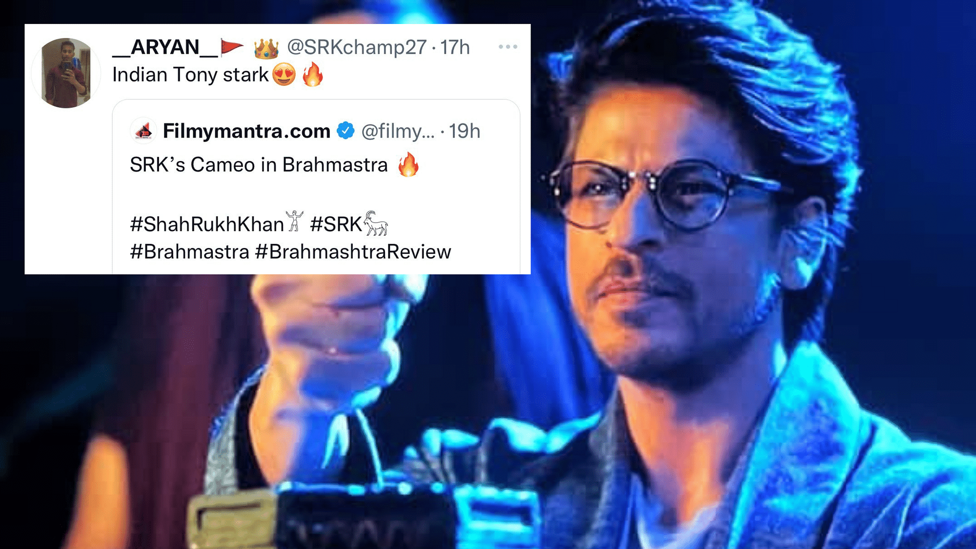 <div class="paragraphs"><p>Shah Rukh Khan's cameo in Ayan Mukerji's Brahmastra is being adored by netizens across the country.&nbsp;</p></div>