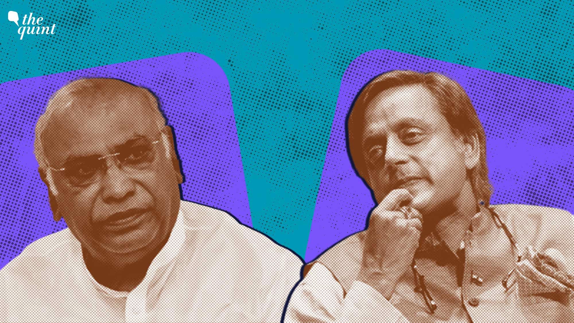 <div class="paragraphs"><p>Mallikarjun Kharge and Shashi Tharoor are the  contendors for the post of Congress president.&nbsp;</p></div>