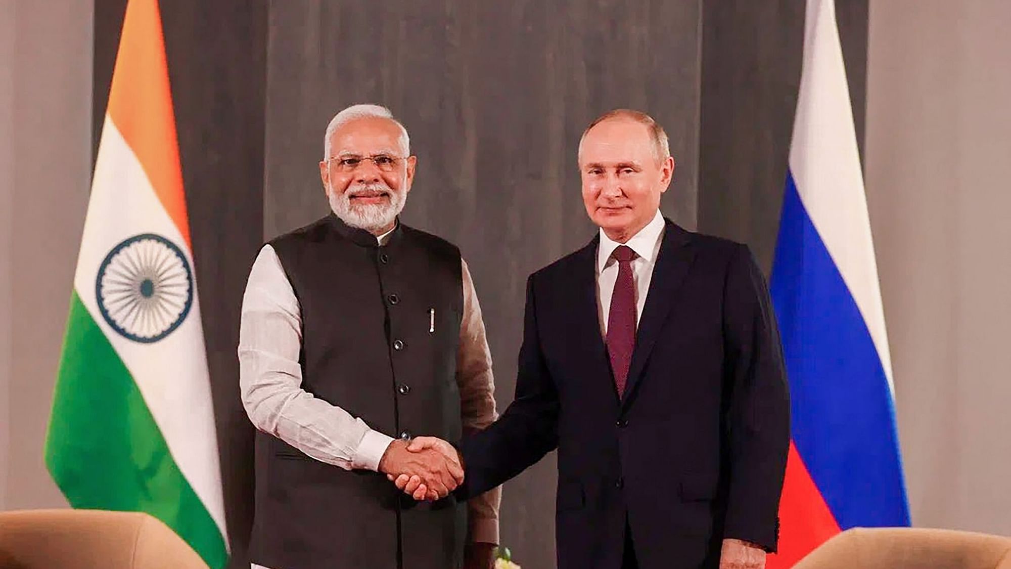 <div class="paragraphs"><p>Prime Minister Narendra Modi with President of Russia Vladimir Putin.</p></div>