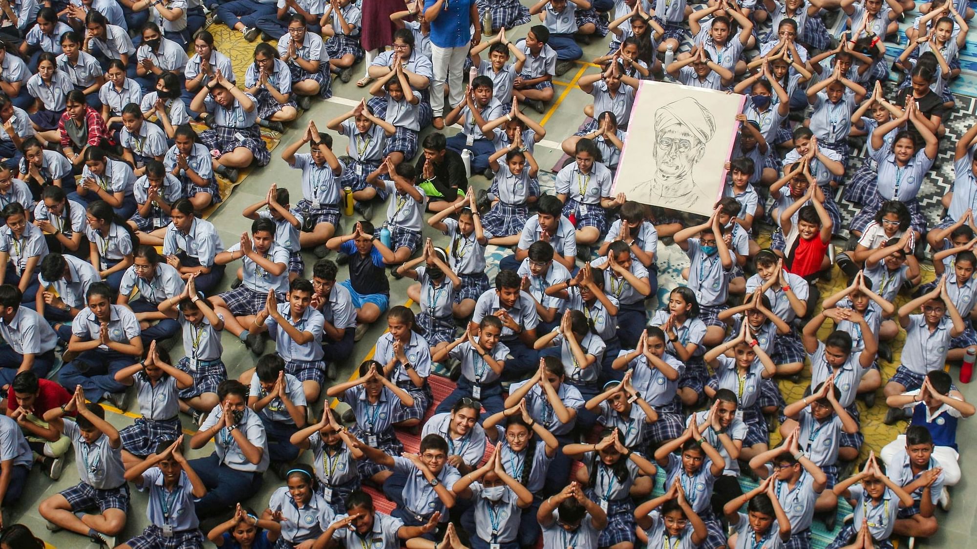 <div class="paragraphs"><p>Gurugram: Students and teachers celebrate Teachers' Day at a school in Gurugram, on Monday, 5 September.</p></div>