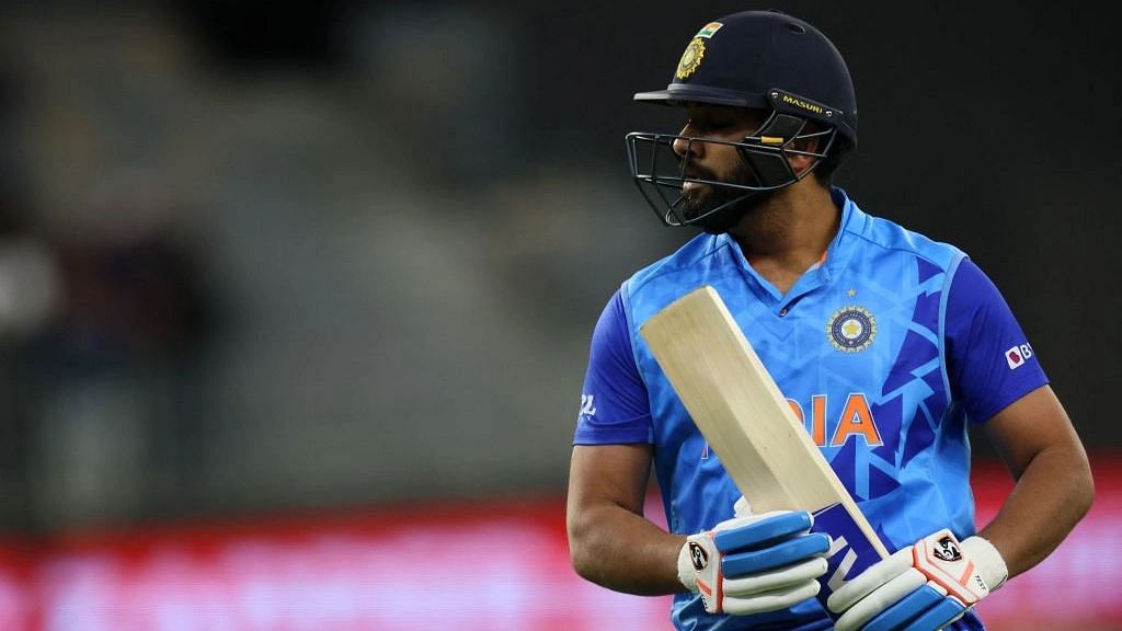 <div class="paragraphs"><p>Indian captain Rohit Sharma departs after getting out to a short ball against South Africa in Perth on Sunday.&nbsp;</p></div>
