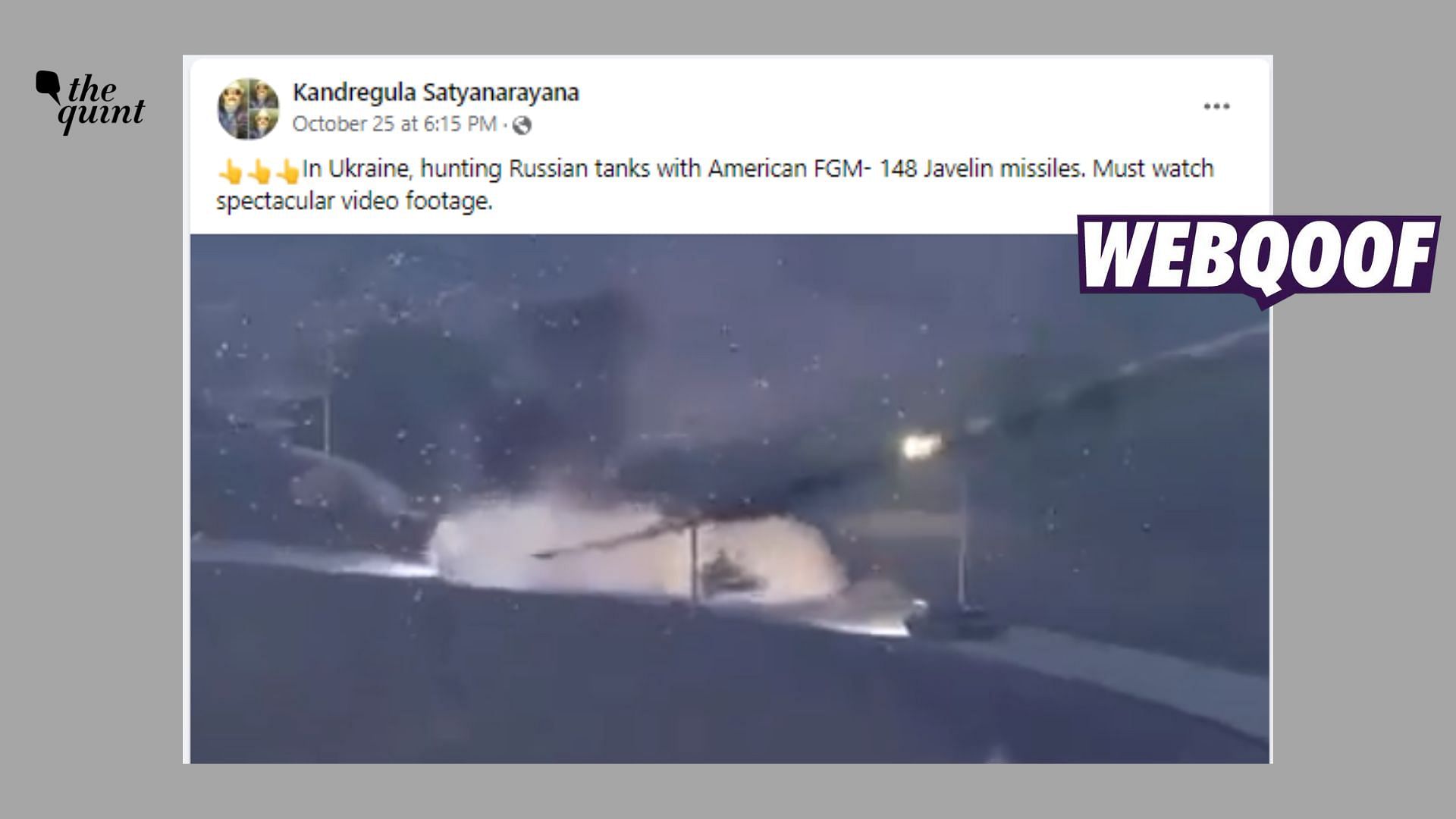 <div class="paragraphs"><p>Fact Check | The claim suggests that the clip shows Ukrainians attacking Russian attacks.&nbsp;&nbsp;</p></div>