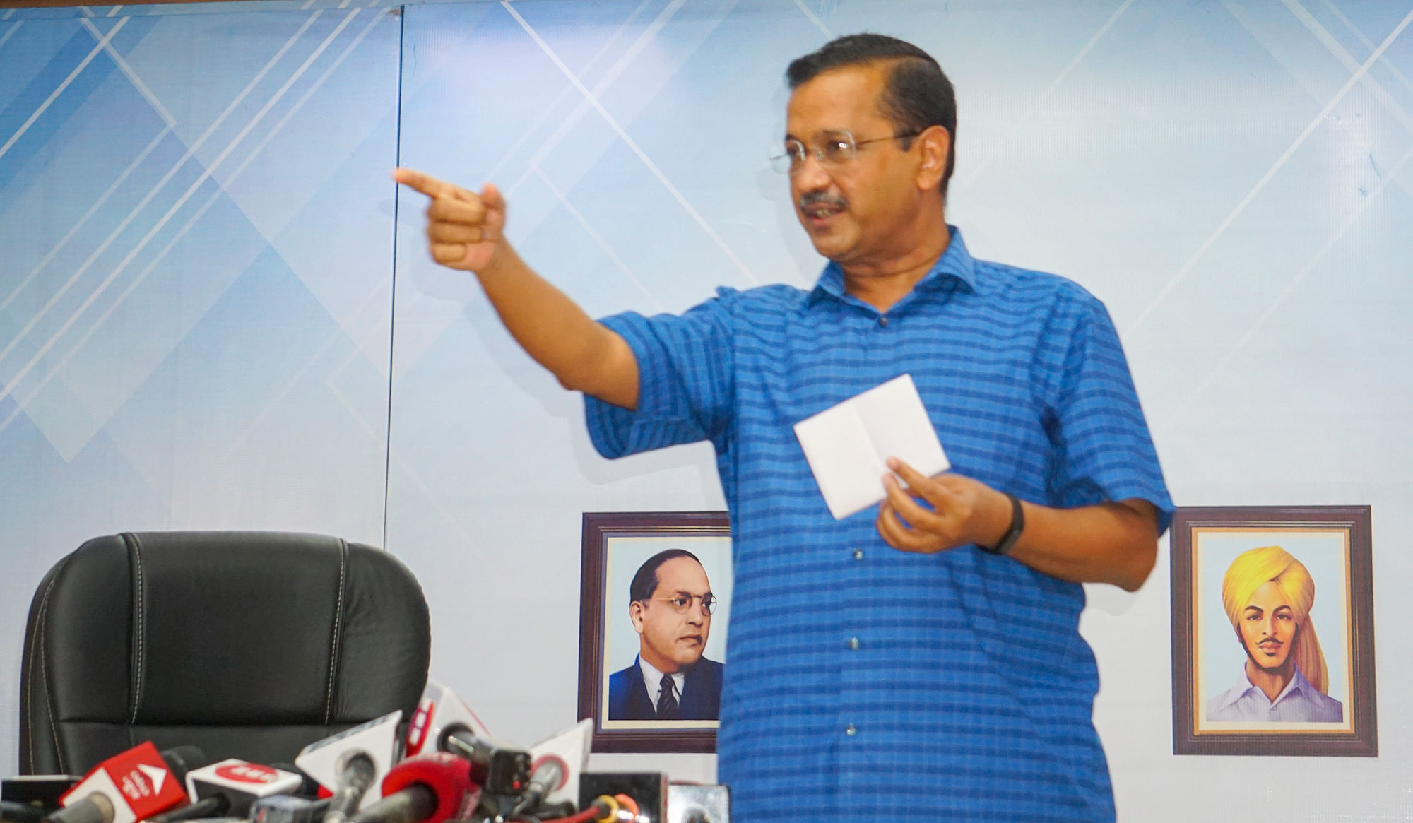 <div class="paragraphs"><p> Delhi Chief Minister Arvind Kejriwal during the press conference, in New Delhi, Wednesday, 26 October, 2022.</p></div>