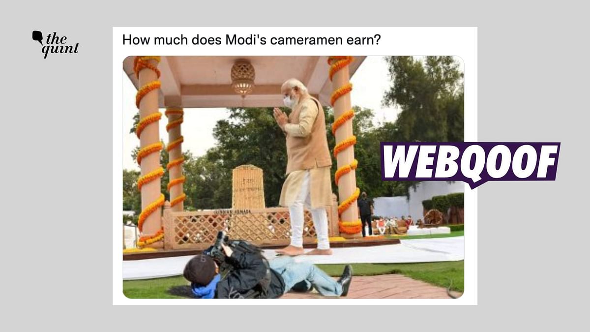 Fact-Check: PM Modi’s Photo Showing Photographer on the Ground Is Edited!