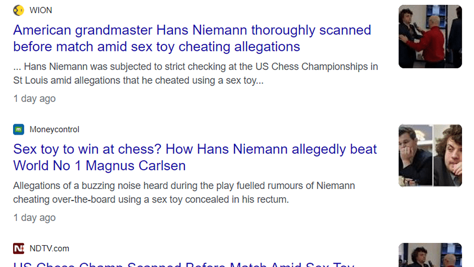 Hans Niemann checked for anal beads during security scan before US Chess  Championship