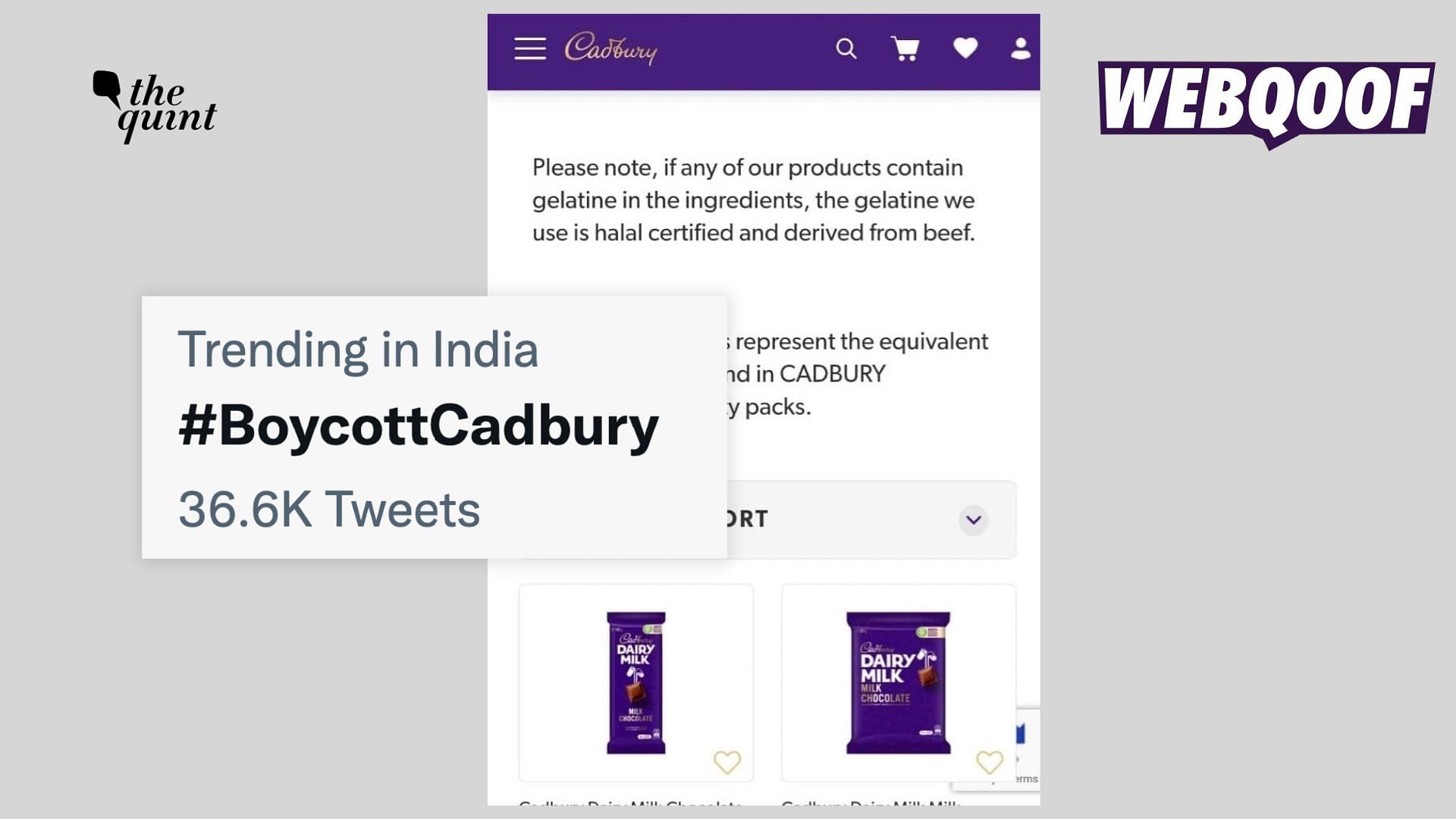 <div class="paragraphs"><p>All of Cadbury's products sold and manufactured in India are '100% vegetarian,' the company clarified.</p></div>