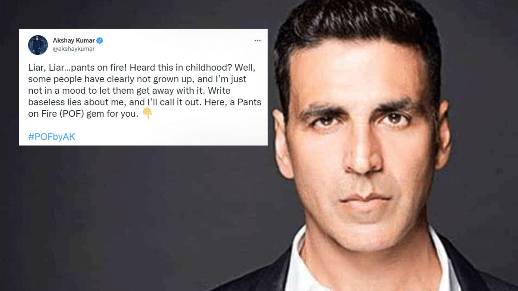 <div class="paragraphs"><p>Akshay Kumar and the tweet he wrote to clap back at reports.</p></div>