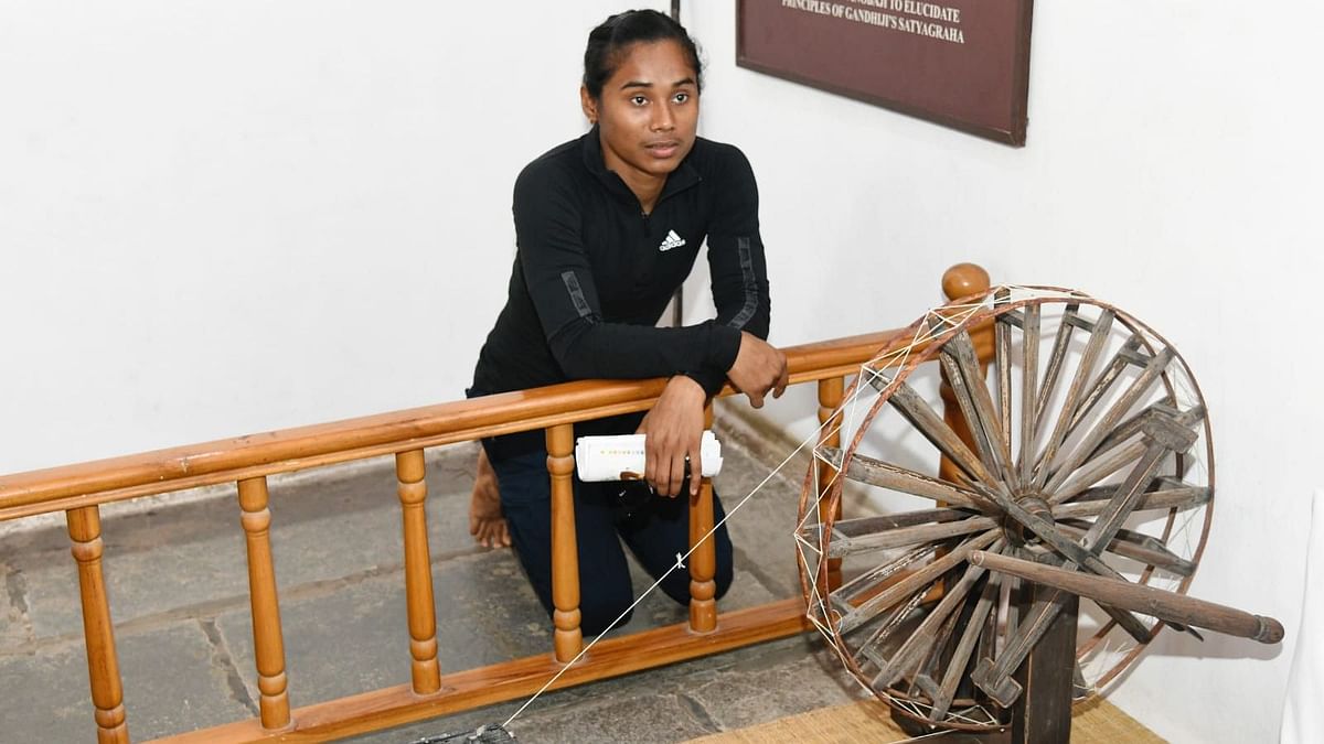 Hima Das is currently representing her state, Assam, at the 36th National Games. 