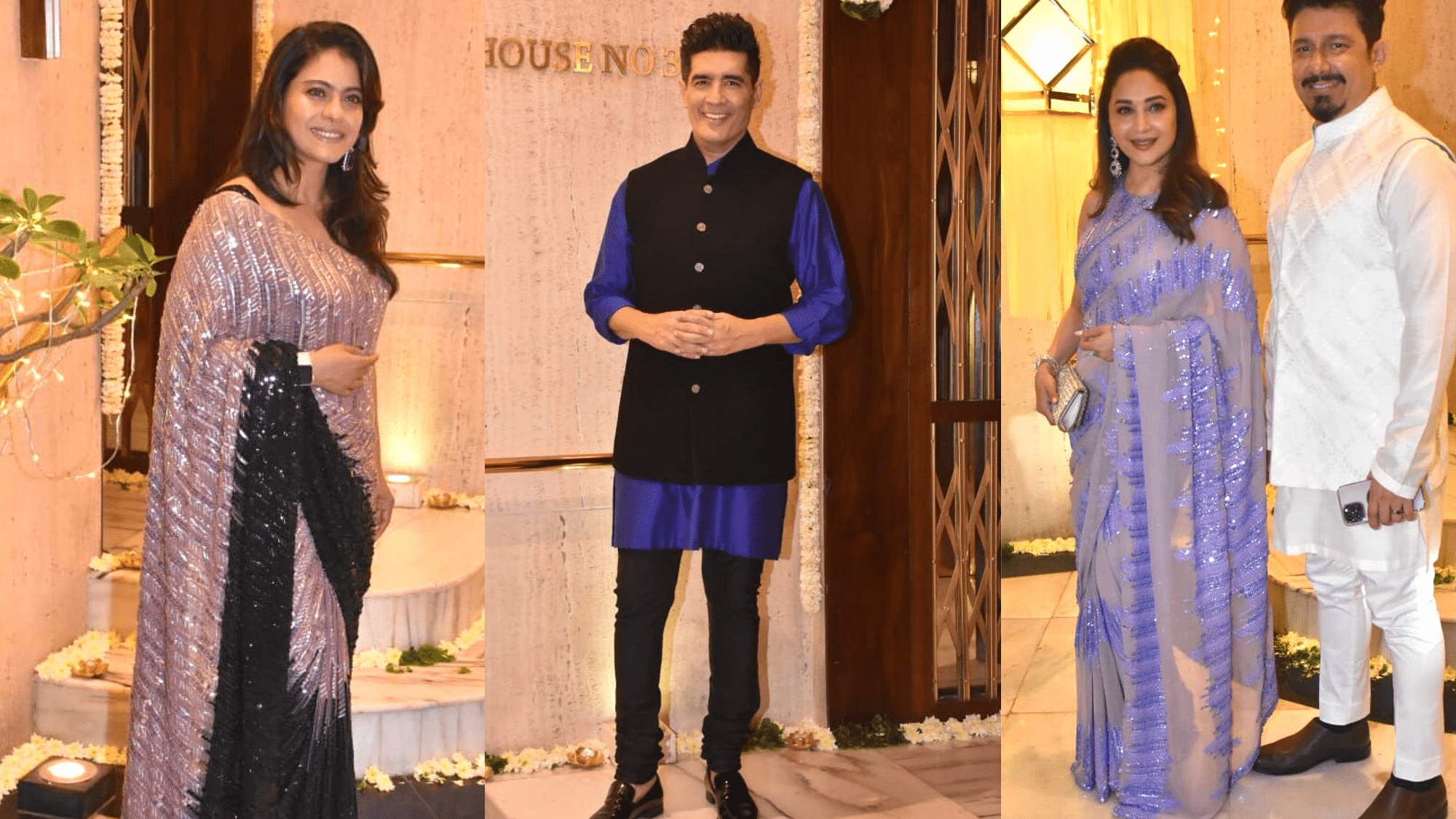 <div class="paragraphs"><p>Kajol and Madhuri Dixit in their finest traditional attires at Manish Malhotra's Diwali party.</p></div>
