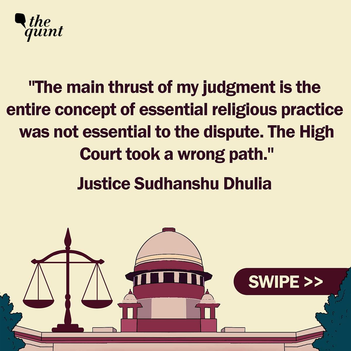 Justices Hemant Gupta and Sudhanshu Dhulia had heard a clutch of petitions challenging the Karnataka Hijab ban. 