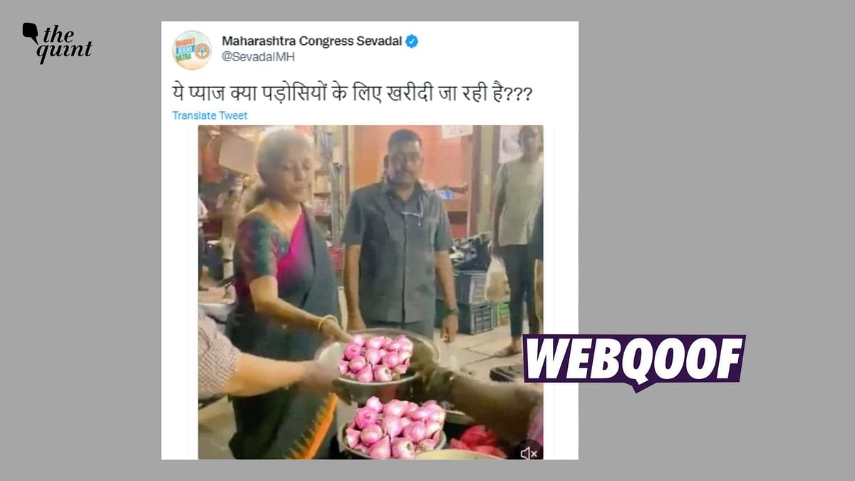 Fact-Check: Image of Nirmala Sitharaman Buying Onions is Photoshopped