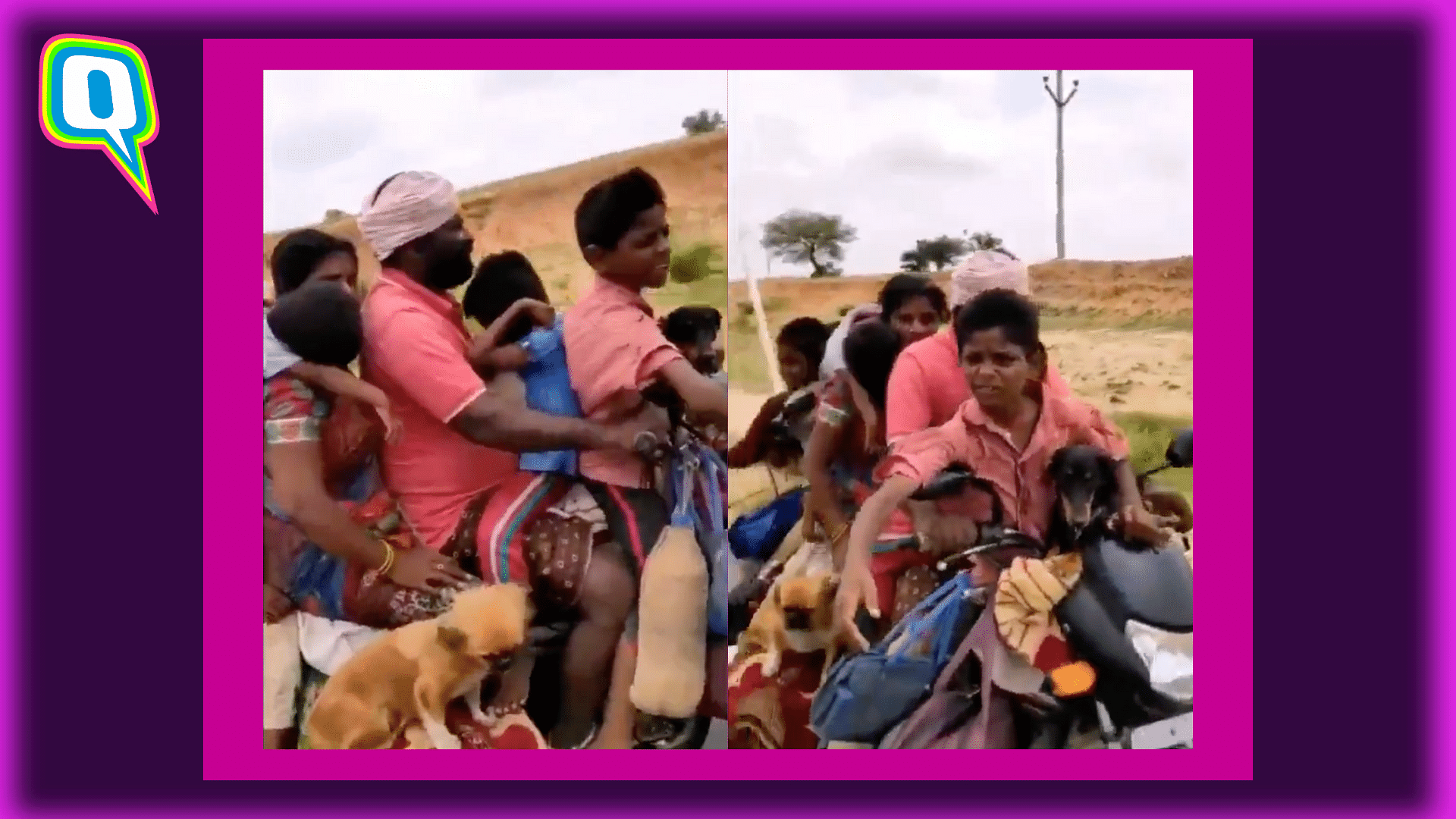 <div class="paragraphs"><p>Man carrying his entire family on the bike, video goes viral</p></div>