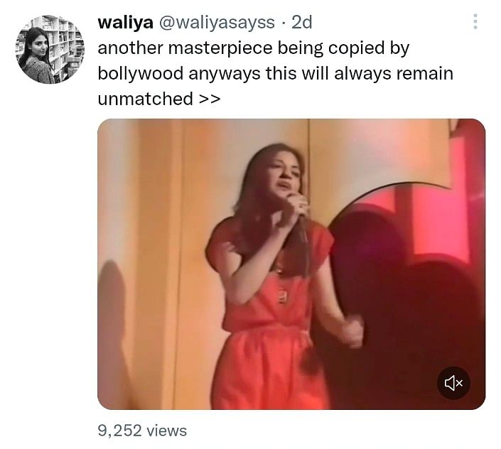 The original was sung by Pakistani singer, Nazia Hassan. 