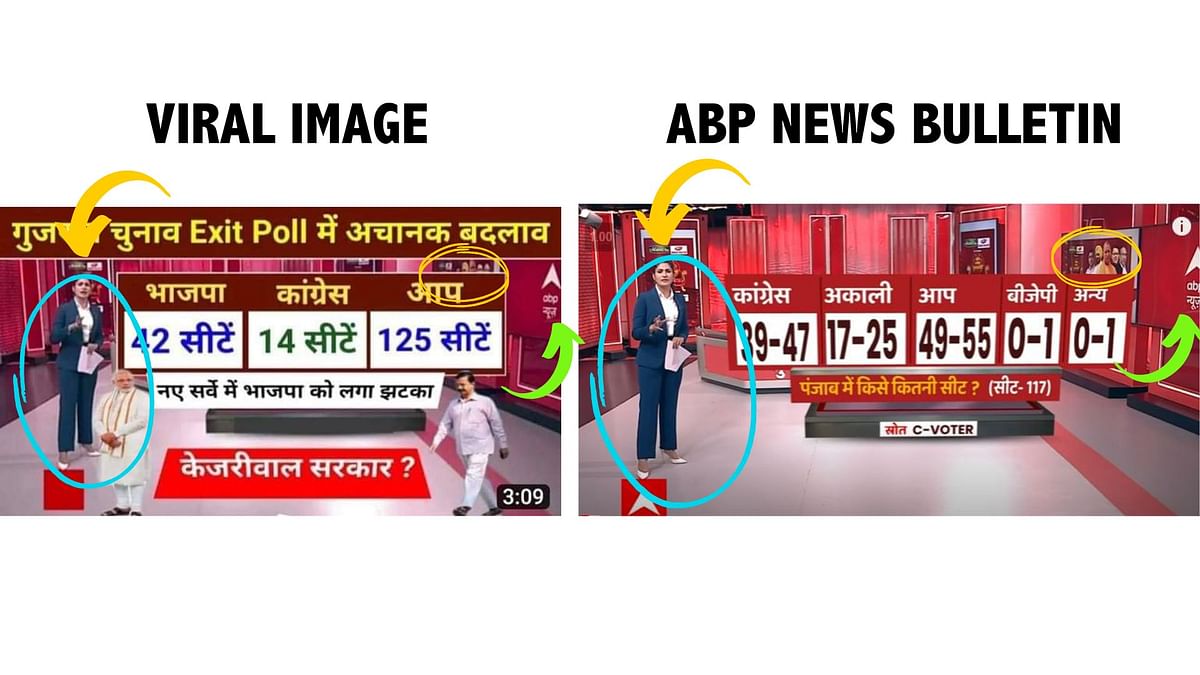 Firstly, the image has been edited. Secondly, exit polls are conducted after the polling and not before.