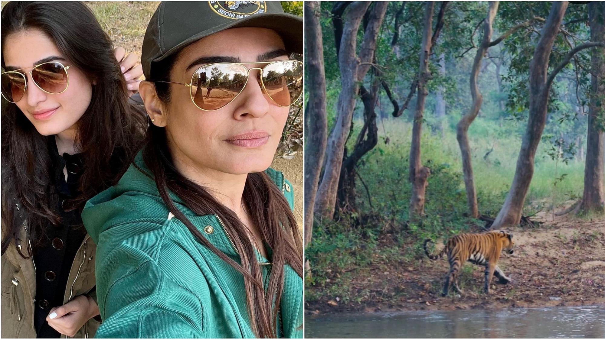 <div class="paragraphs"><p>Raveena Tandon with her daughter at the wildlife safari.</p></div>