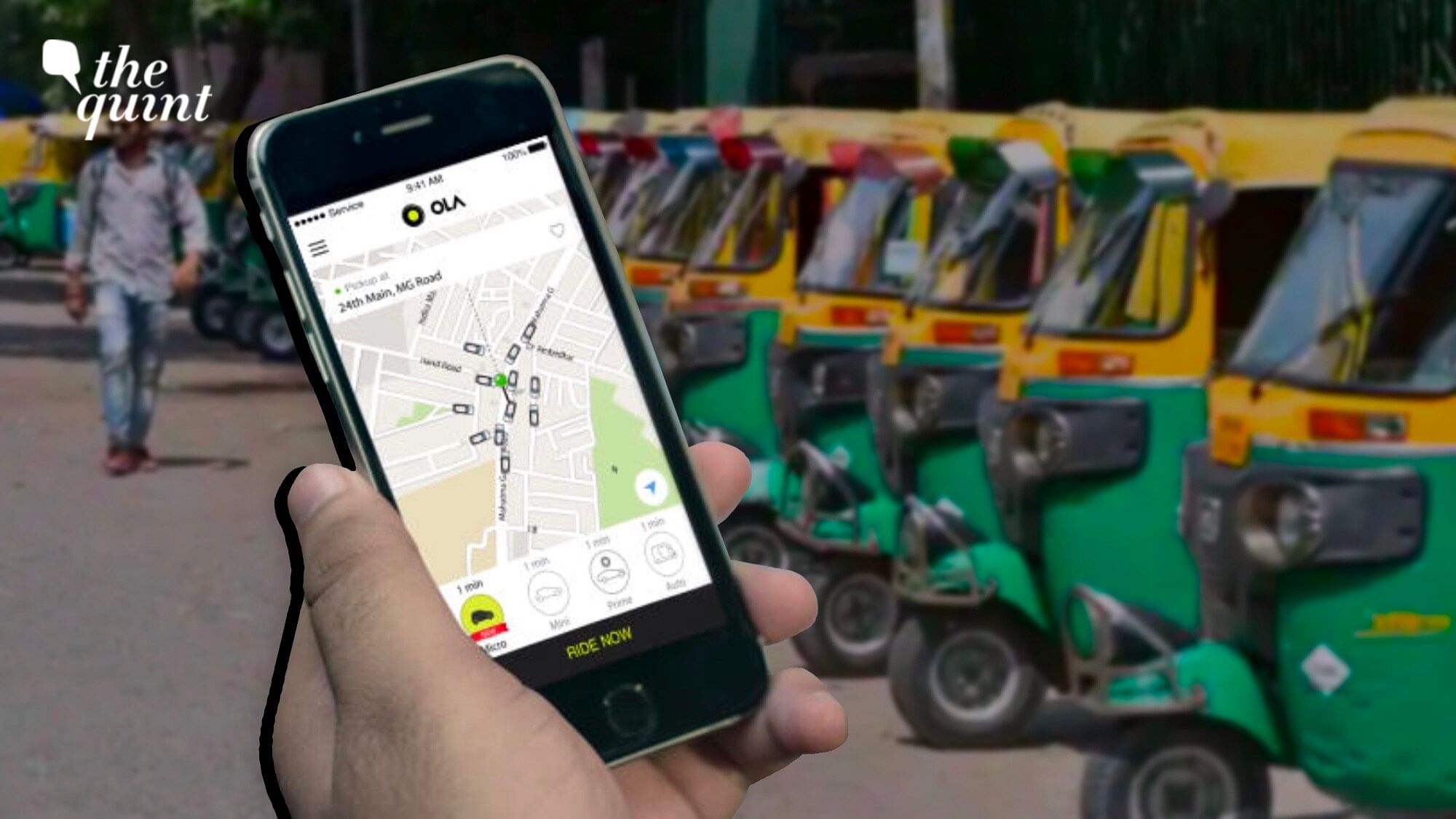 <div class="paragraphs"><p>Three-wheeler autos lined up in Bengaluru amid reports of ban on Ola and Uber providing auto services in the city.</p></div>