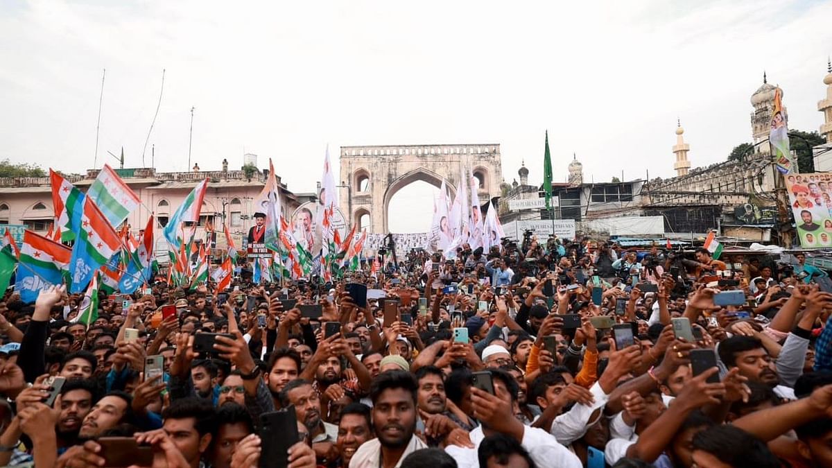 Though the yatra has been a crowd-puller of a spectacle at Charminar, can Congress win over Muslims on AIMIM turf?