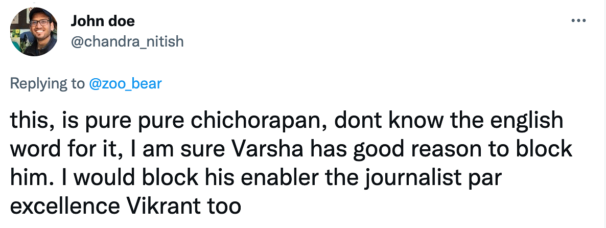 "Varsha dodged a bullet there", wrote a Twitter user