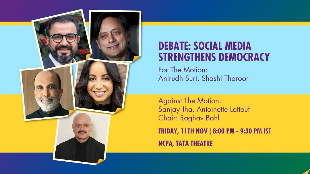 <div class="paragraphs"><p><strong>The Quint's</strong>&nbsp;Editor-in-Chief Raghav Bahl will chair a debate on the motion 'Social media strengthens democracy,' on Friday, 11 November, at the 13th edition of Tata Literature Live! – a literature festival in Mumbai.</p></div>
