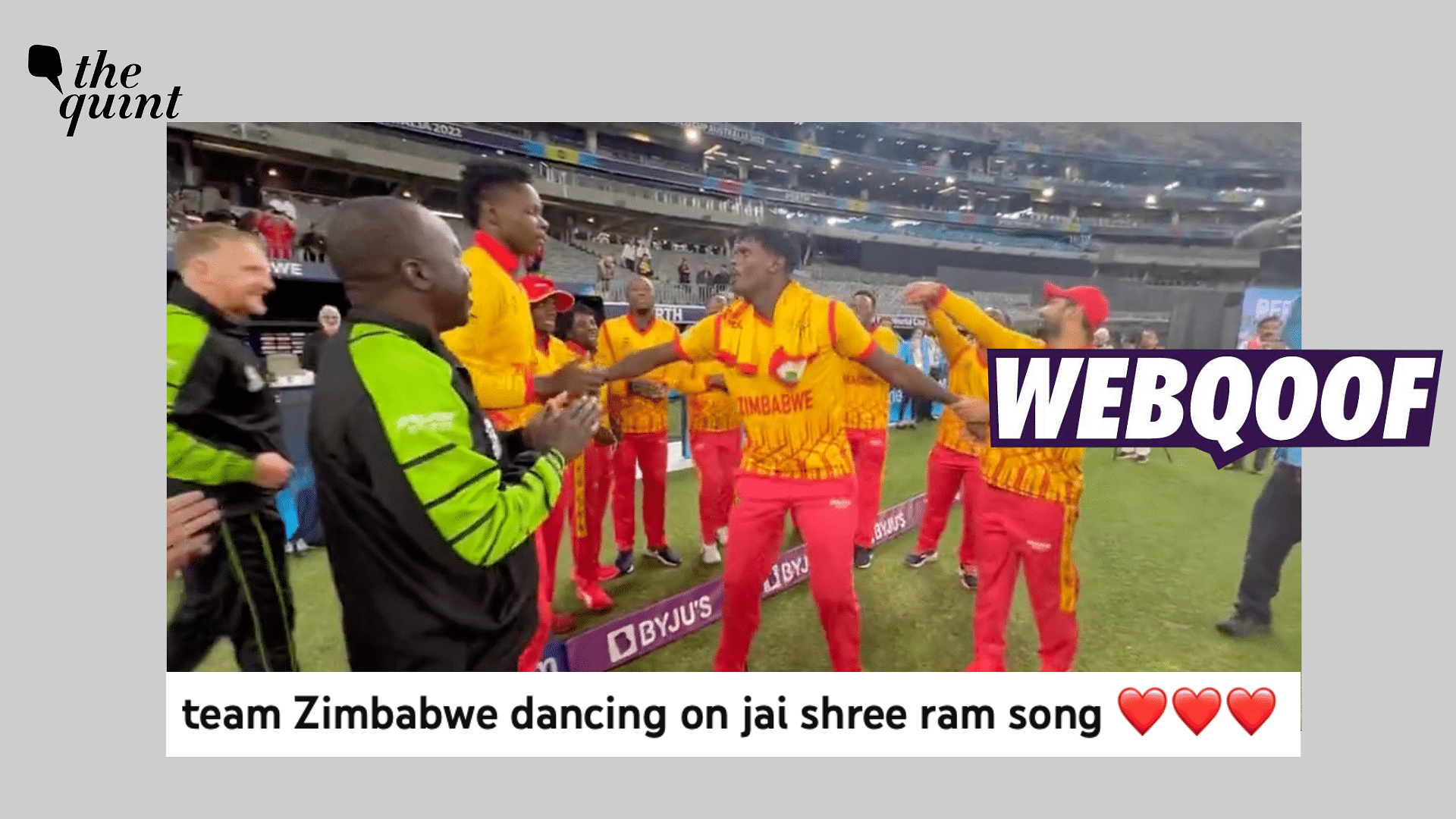 Fact-check Did Zimbabwes Cricket Team Celebrate Their Win Against Pakistan by Dancing to a Jai Shri Ram Song? No!